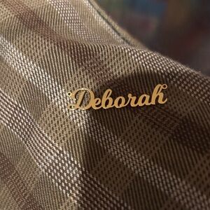 Gold Nameplate Necklace - DEBORAH